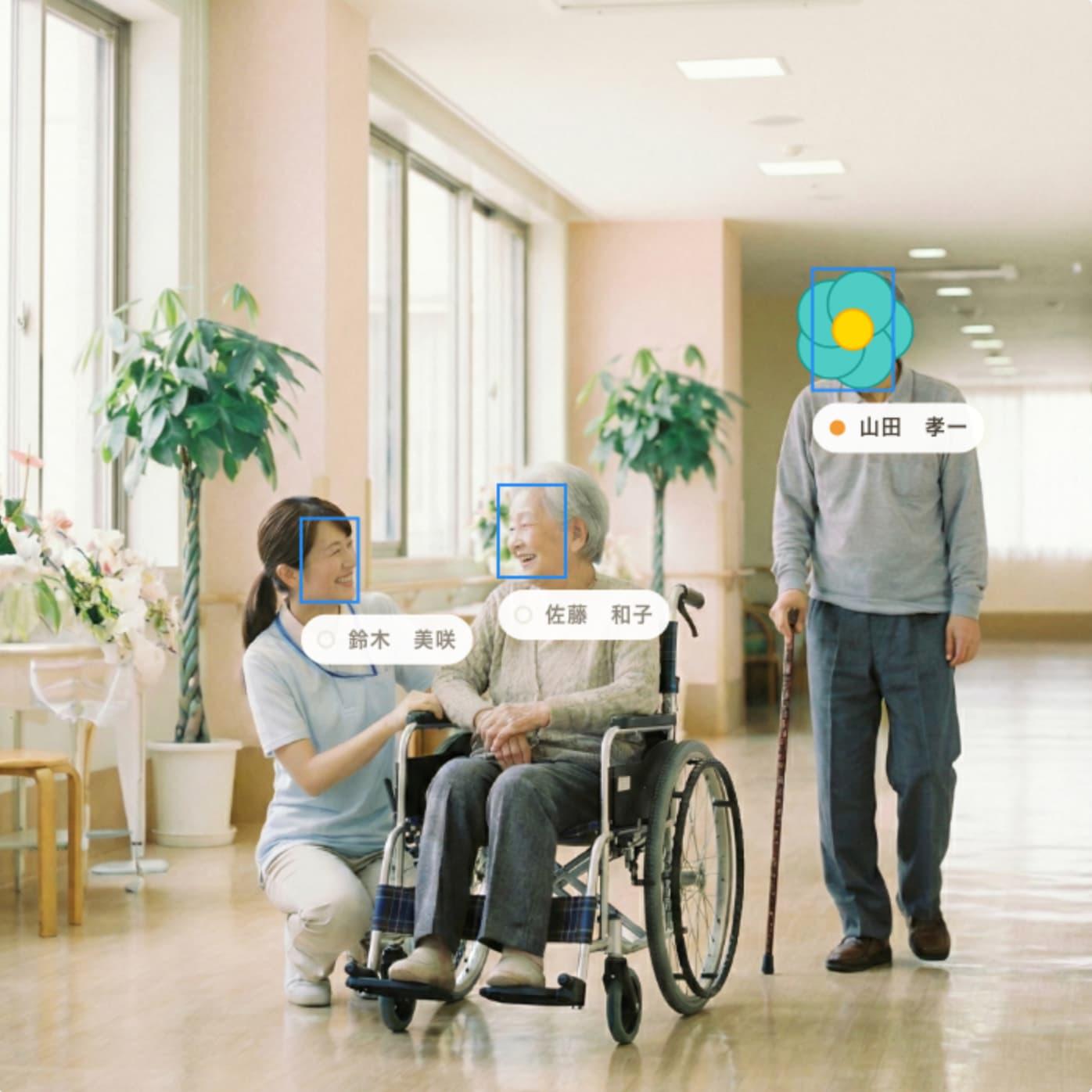 AIが顔を検出・モザイク処理した写真